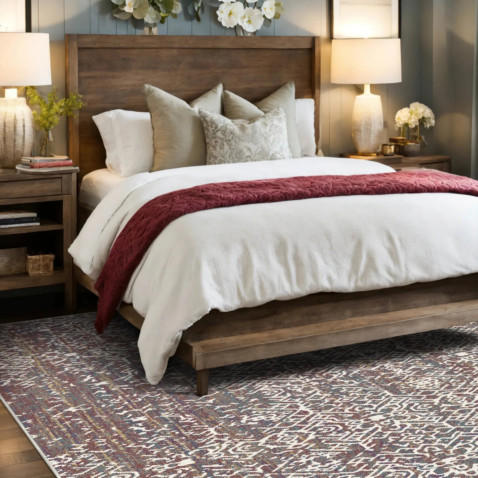 Alabaster Oracle Erased Tribal Rug