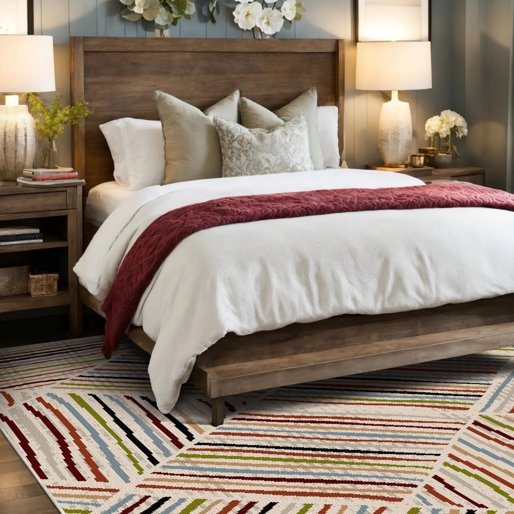 Copenhagen Color Linear Washable Rug