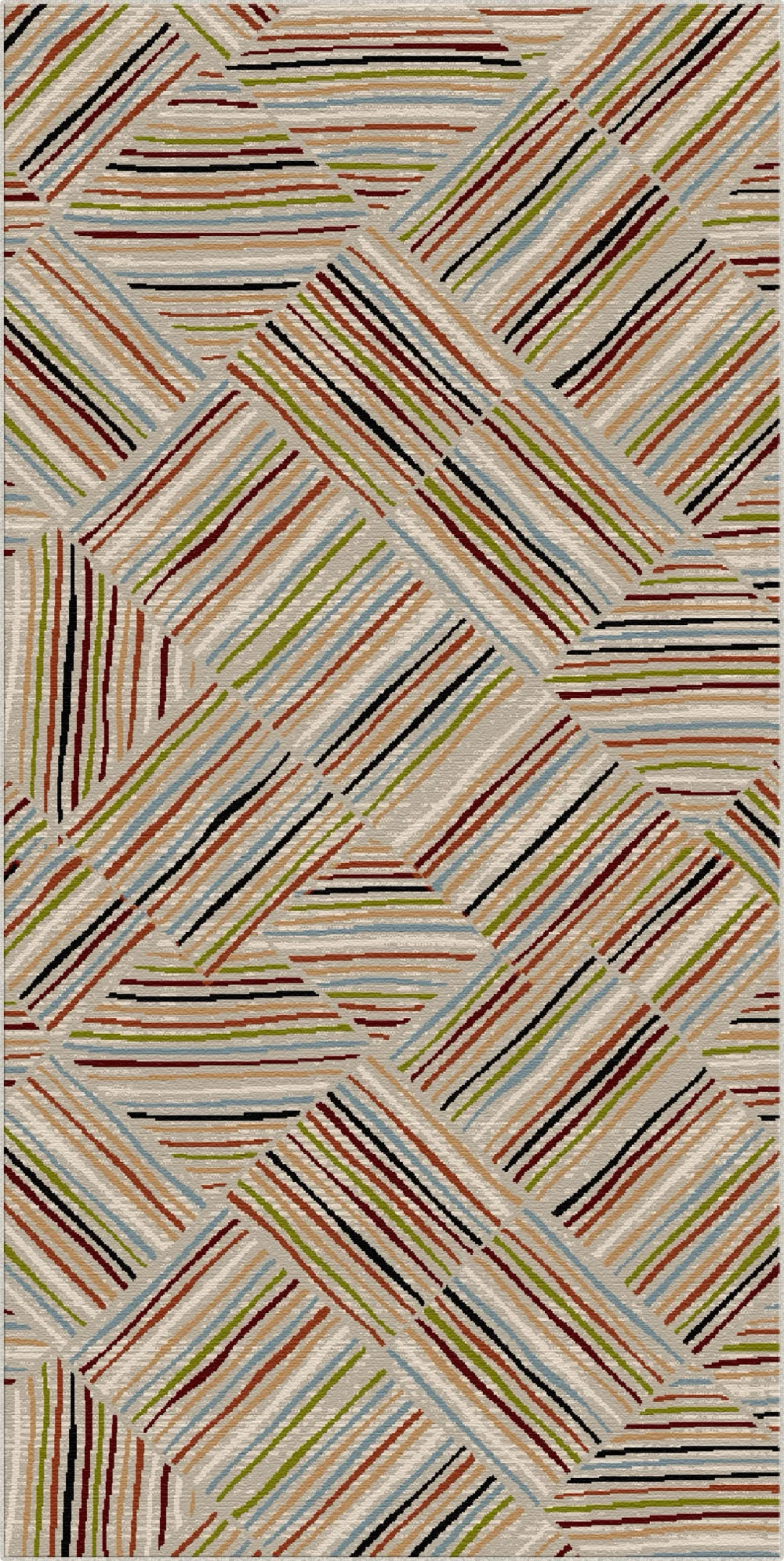 Malmo Sand Linear Washable Rug