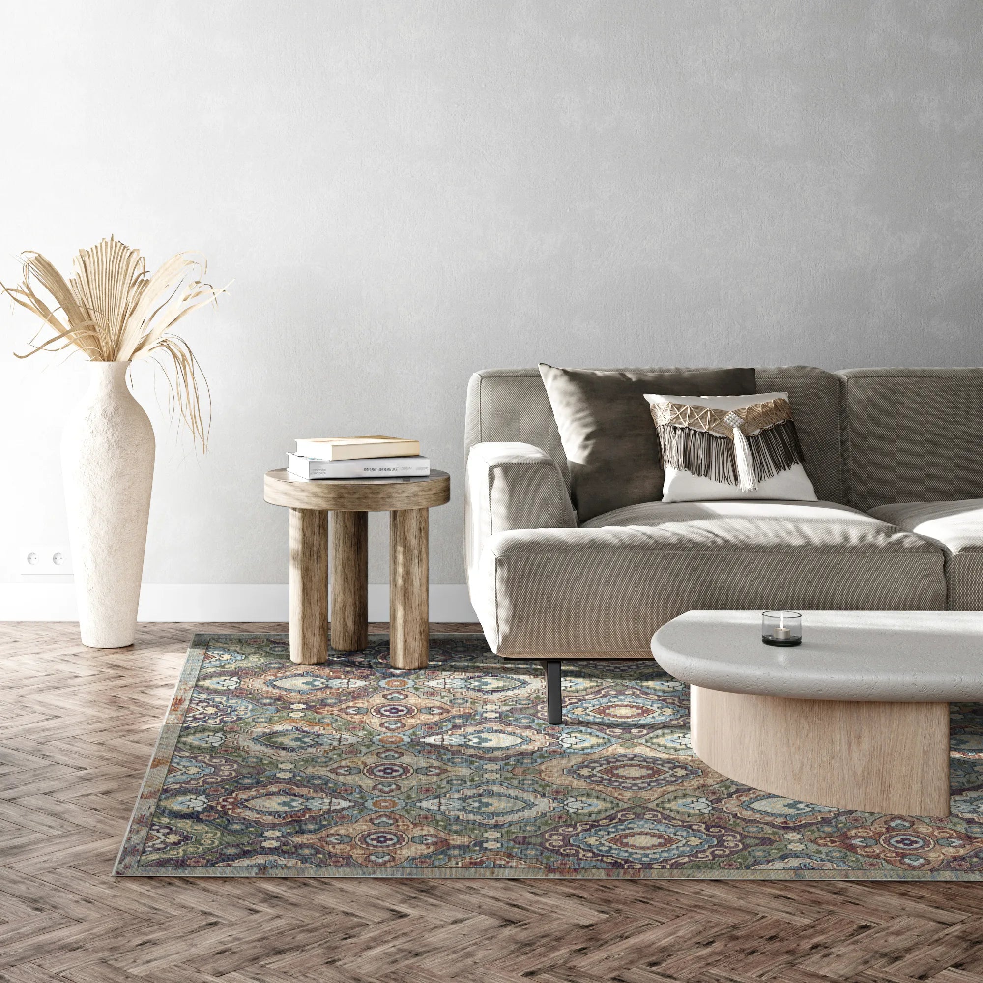Prism Lattice Floral Rug