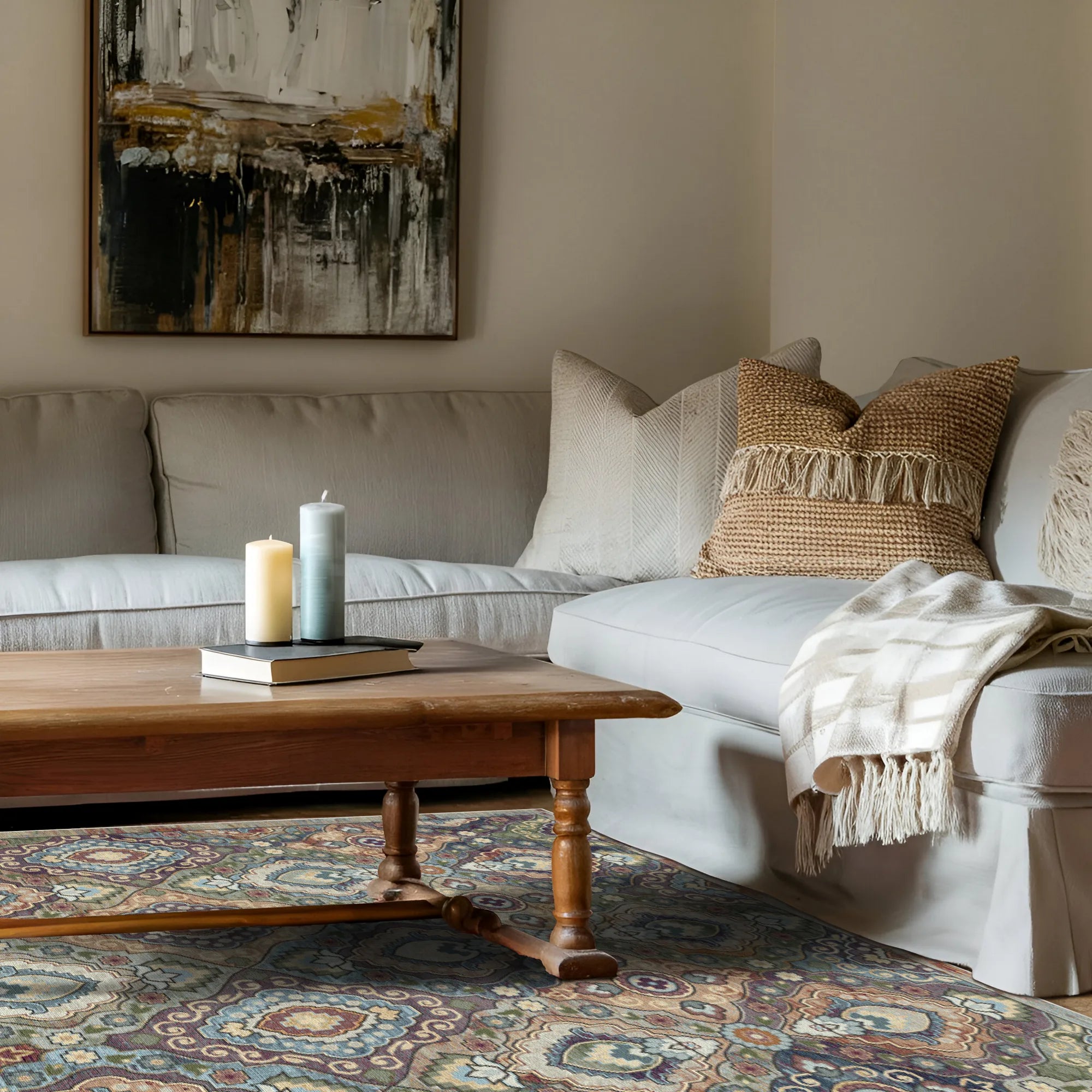 Prism Lattice Floral Rug