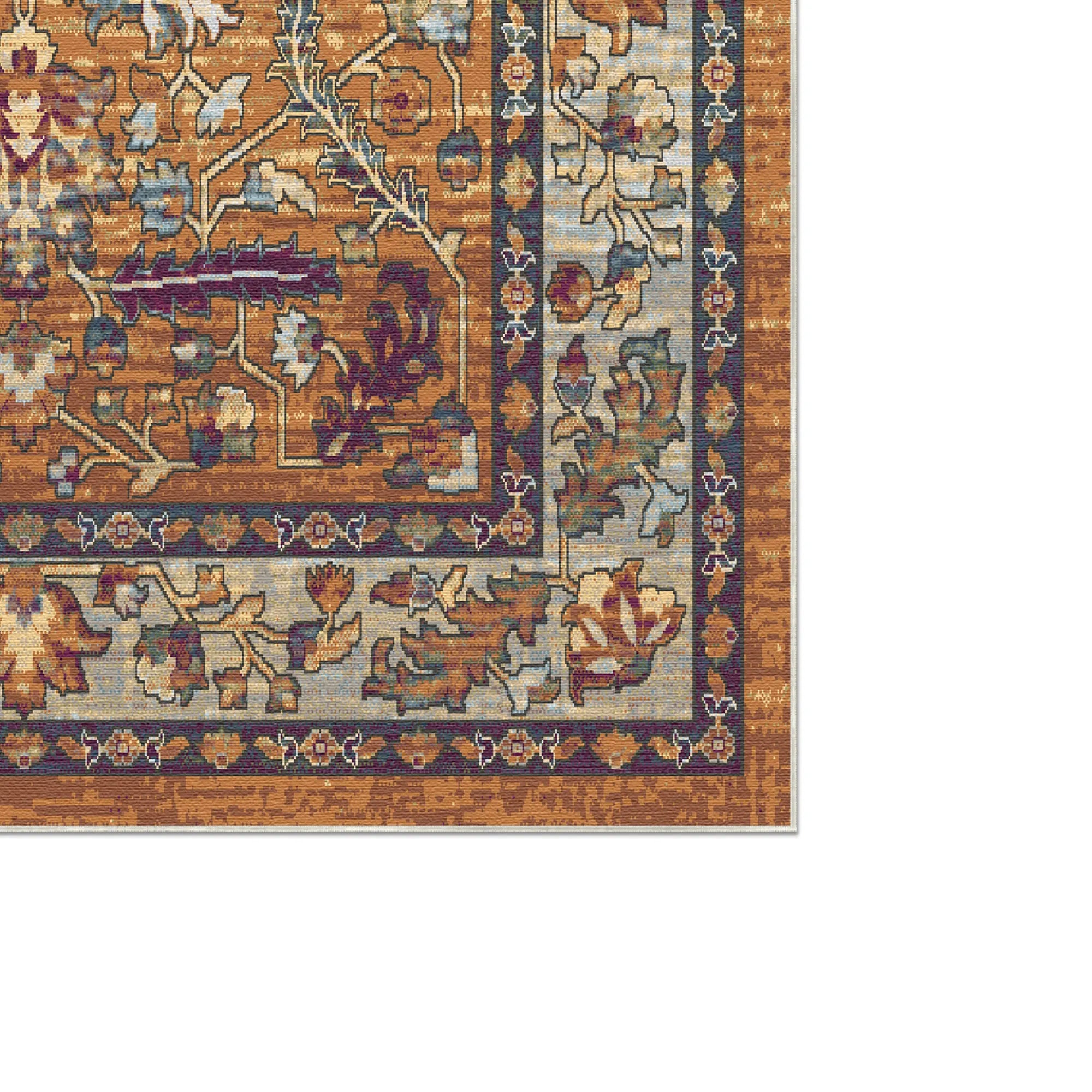 Amber Echo Antique Floral Rug