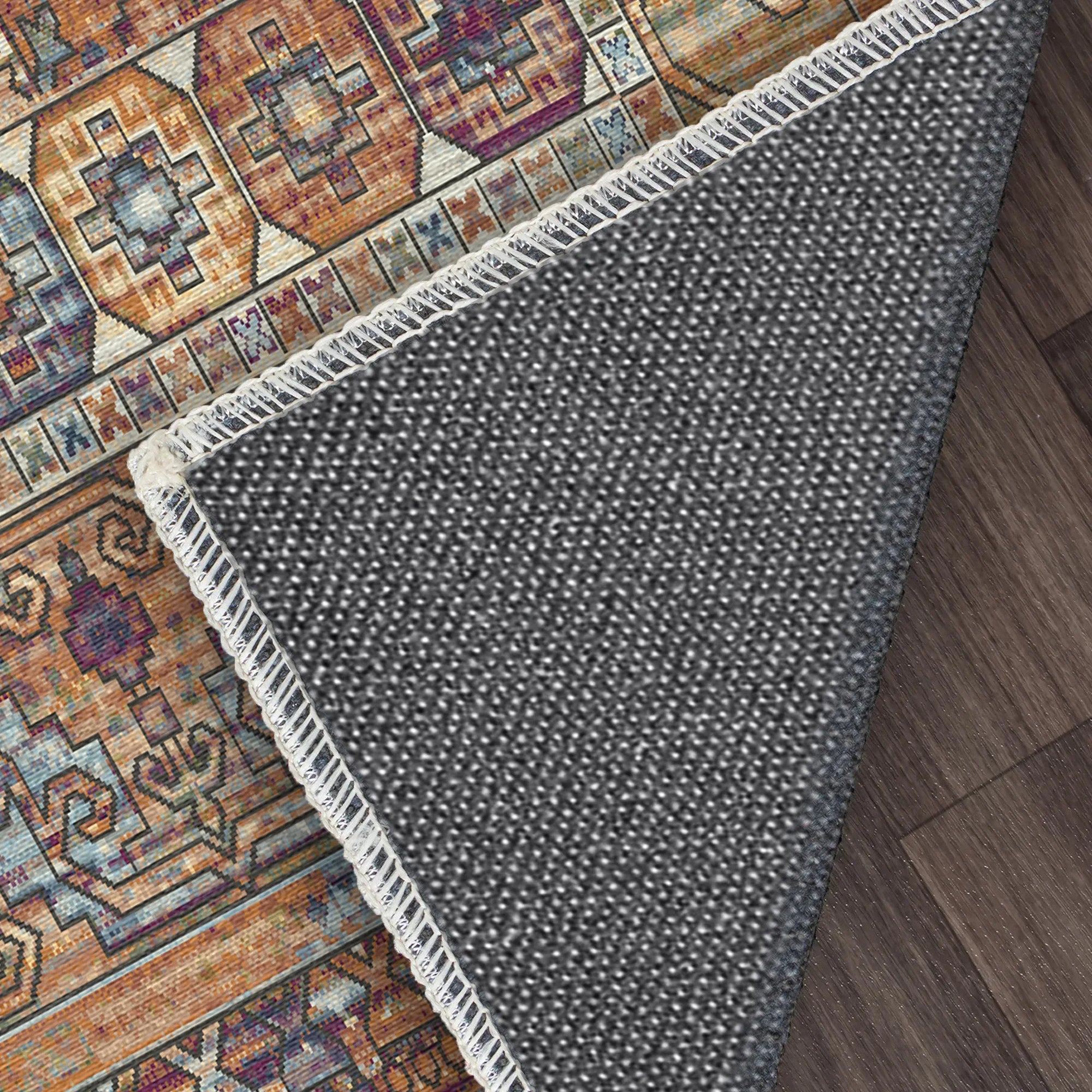 Terracotta Prism Medallion Rug