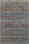 Indigo Oracle Erased Tribal Rug Indigo
