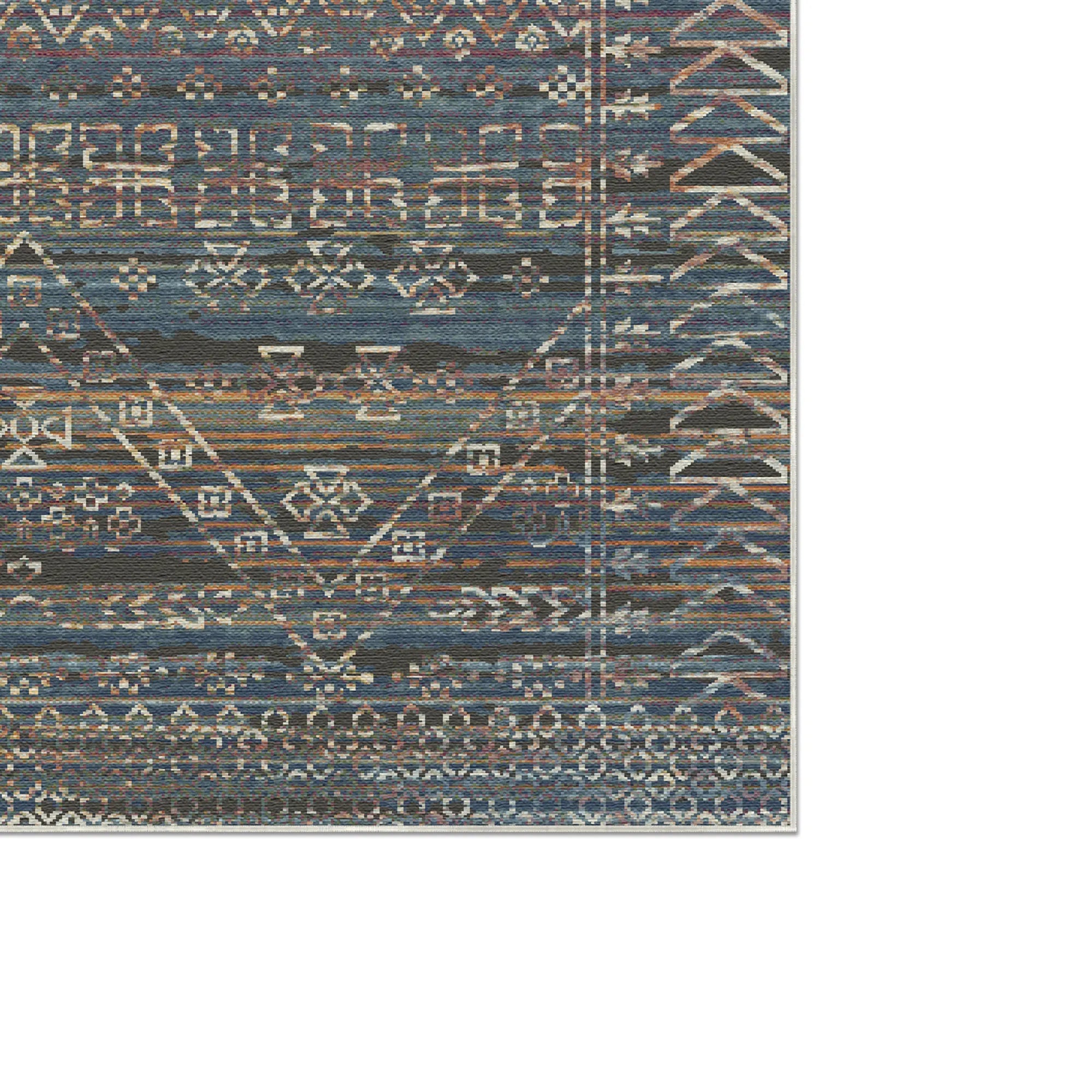 Indigo Oracle Erased Tribal Rug