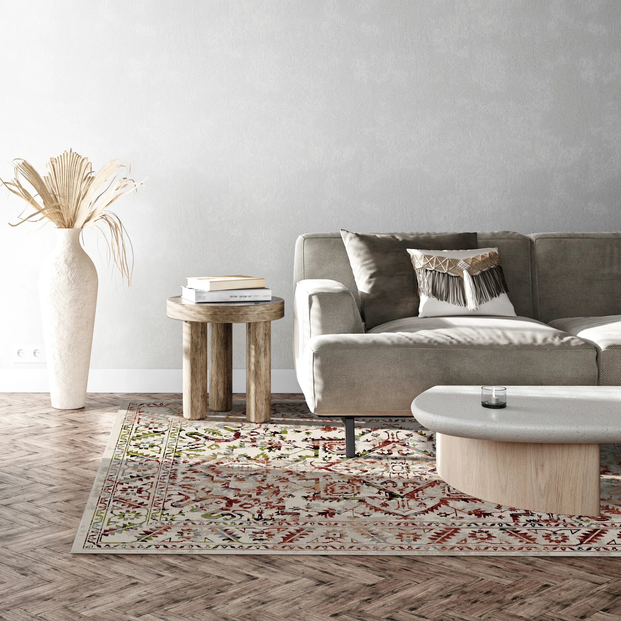 Ephesus Rust Vintage Washable Rug