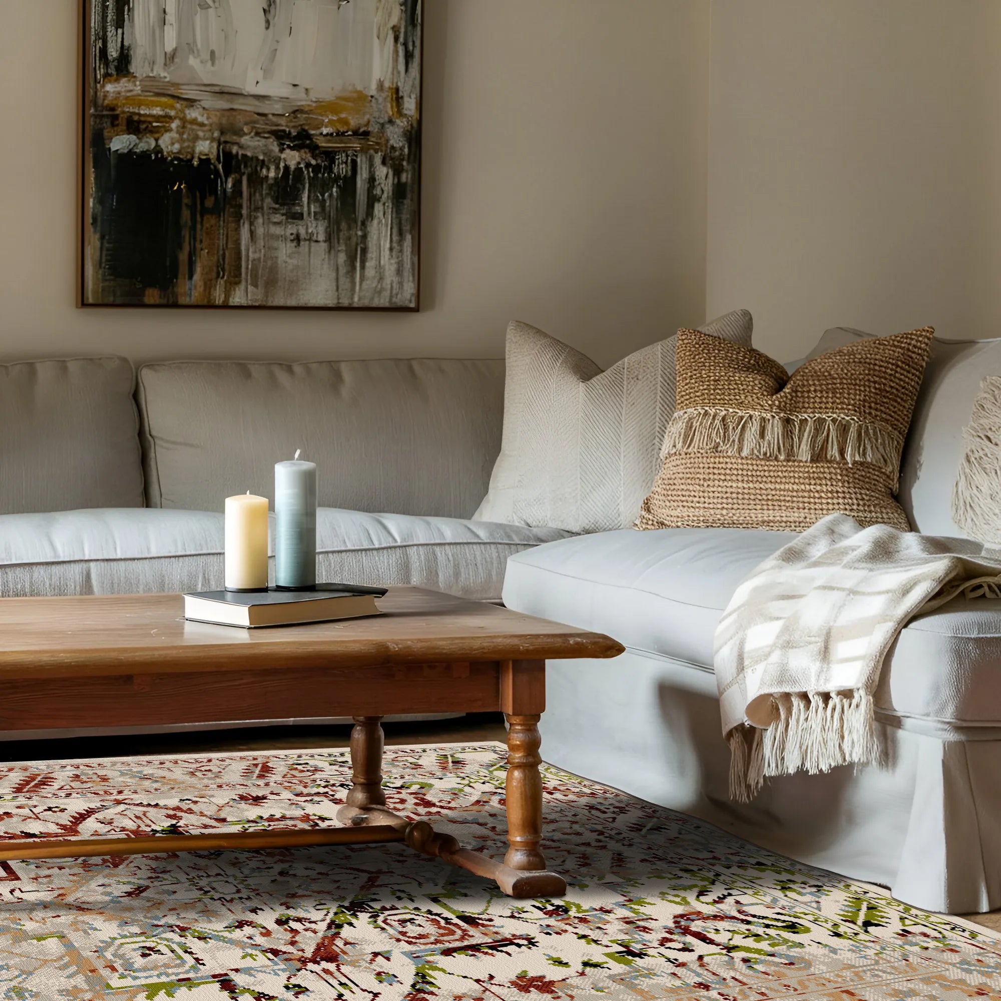 Ephesus Rust Vintage Washable Rug