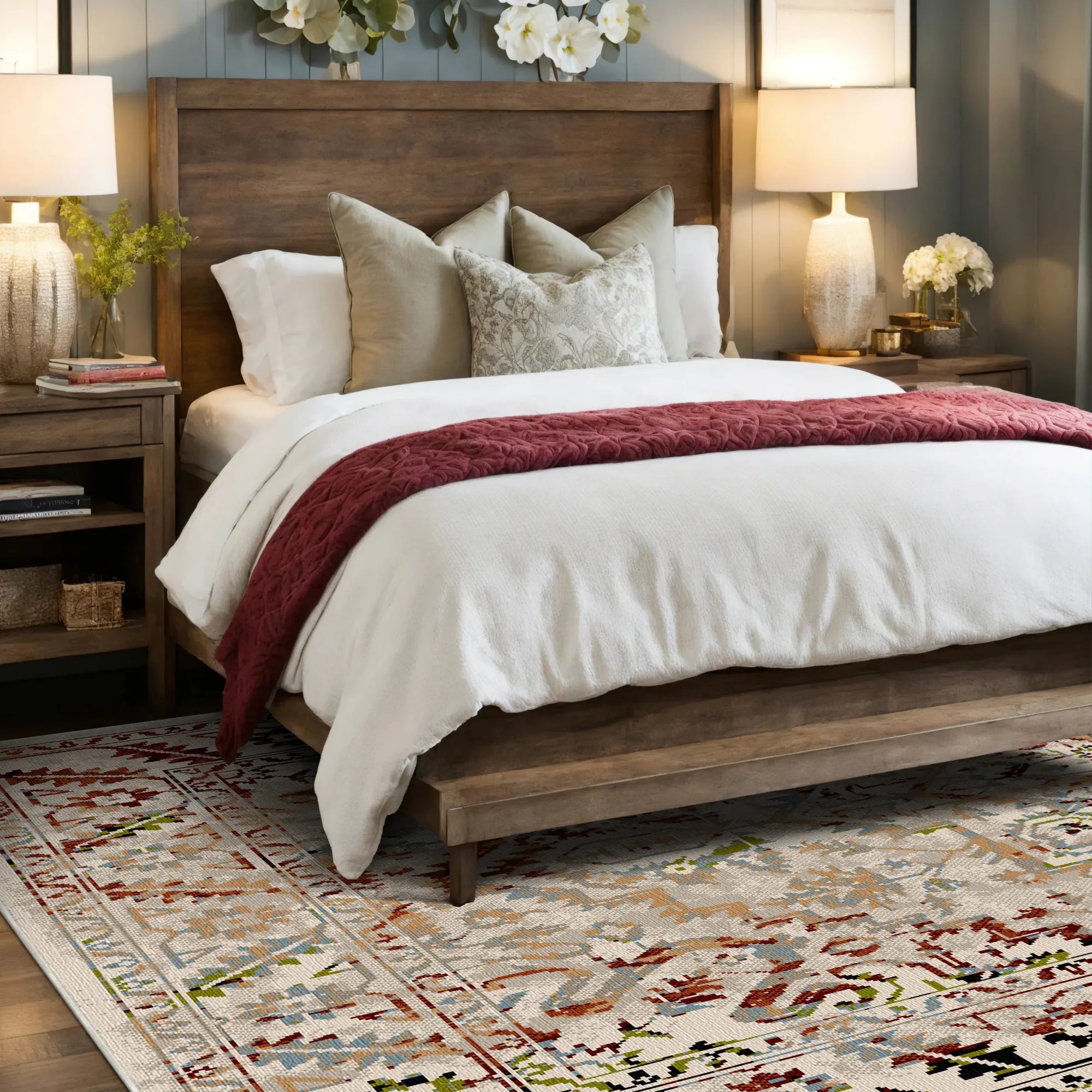 Ephesus Rust Vintage Washable Rug