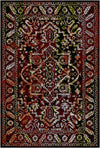 Sparta Garnet Vintage Washable Rug Black