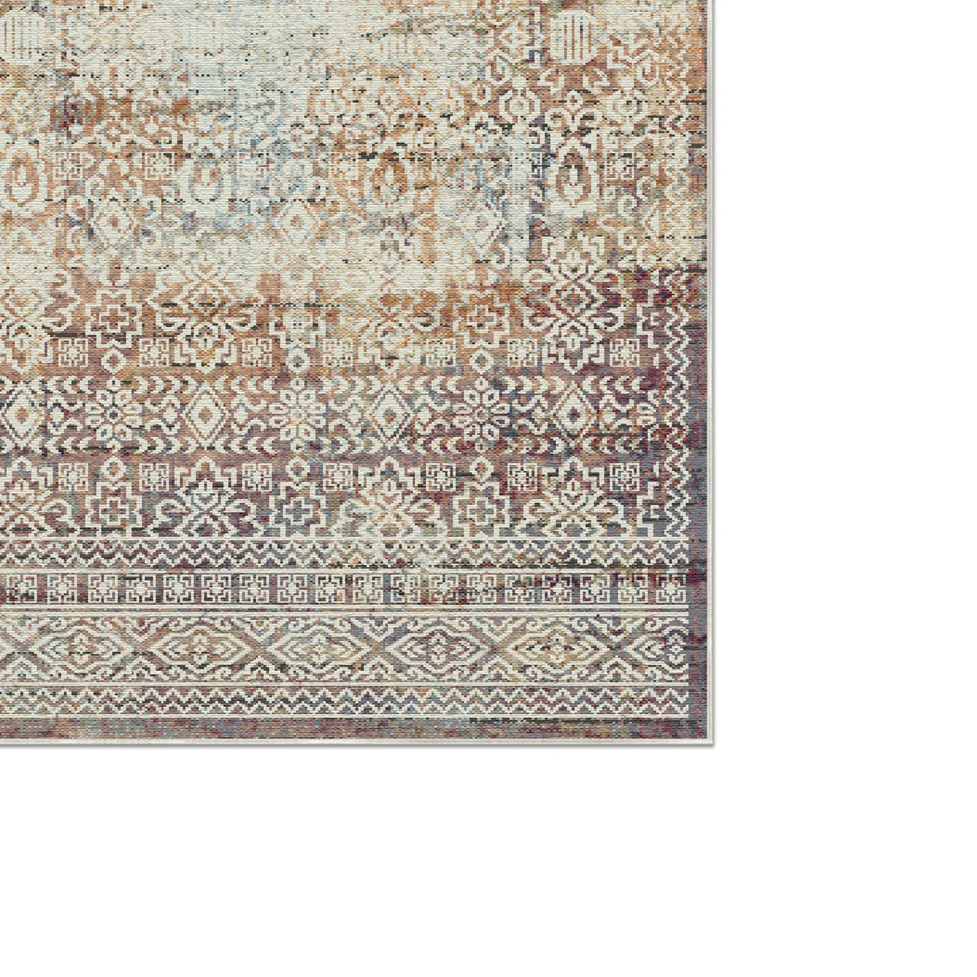 Alabaster Mosaic Erased Tile Rug
