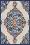 Lapis Scrollwork Medallion Rug Ivory