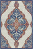 Lapis Scrollwork Medallion Rug 