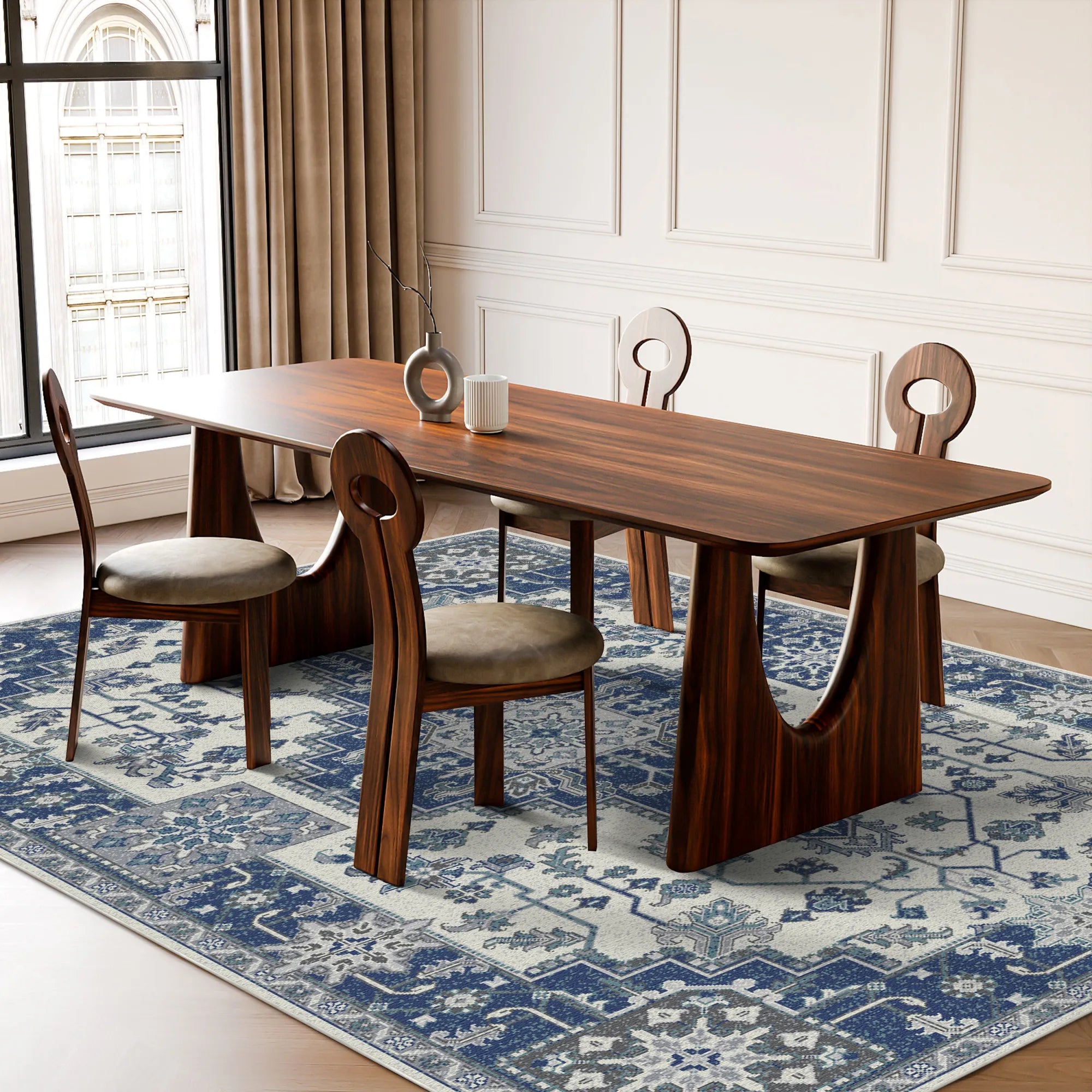 Slate Mosaic Regal Medallion Rug