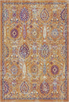Amber Garden Erased Botanical Rug Terracotta