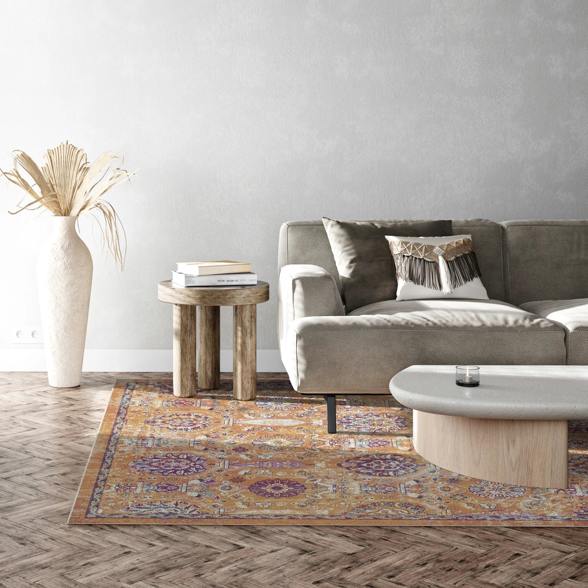 Amber Garden Erased Botanical Rug