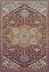 Terracotta Garden Erased Botanical Rug Terracotta