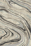 Milano Marble Abstract Washable Rug Beige