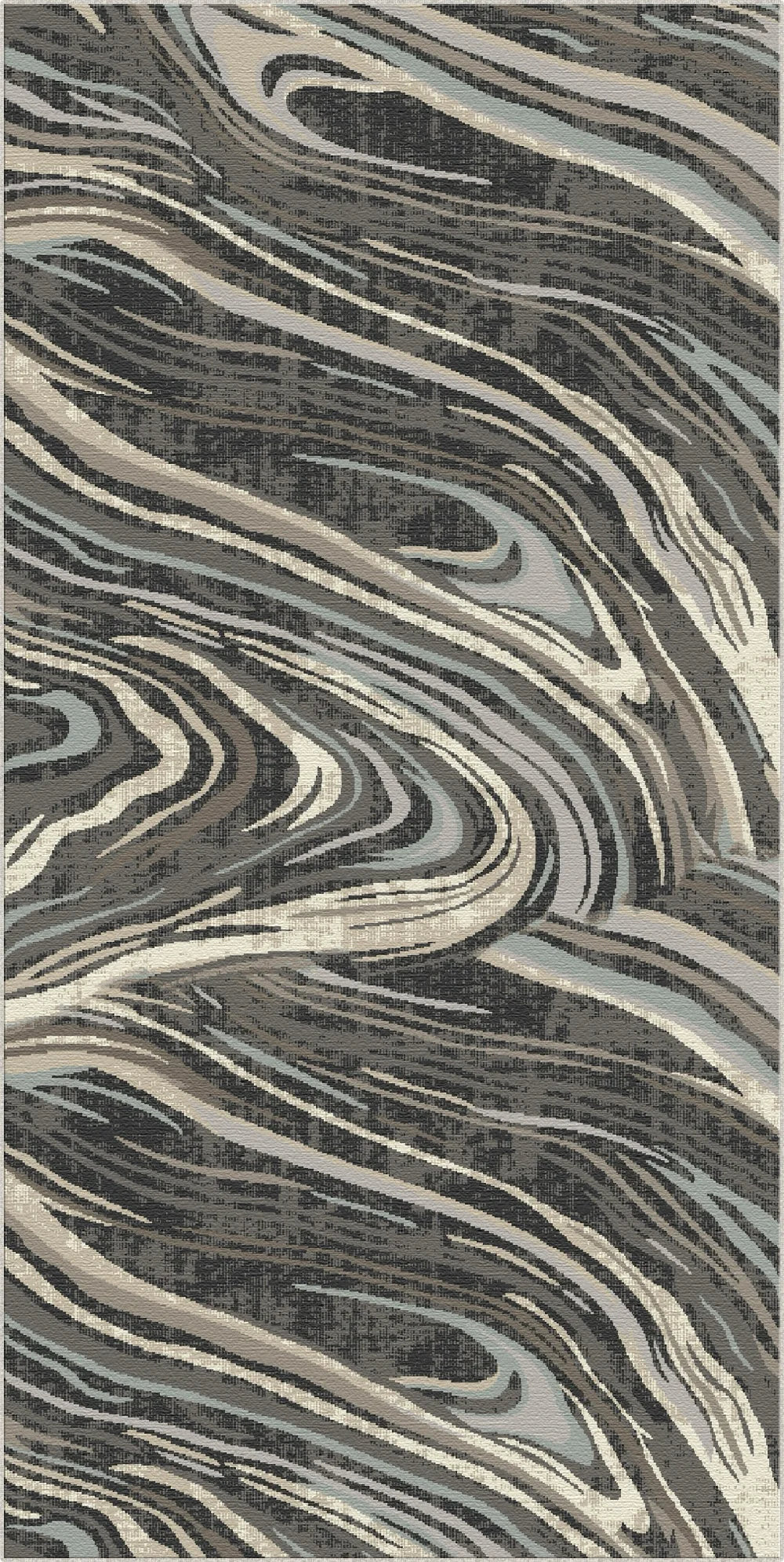 Venice Midnight Abstract Washable Rug