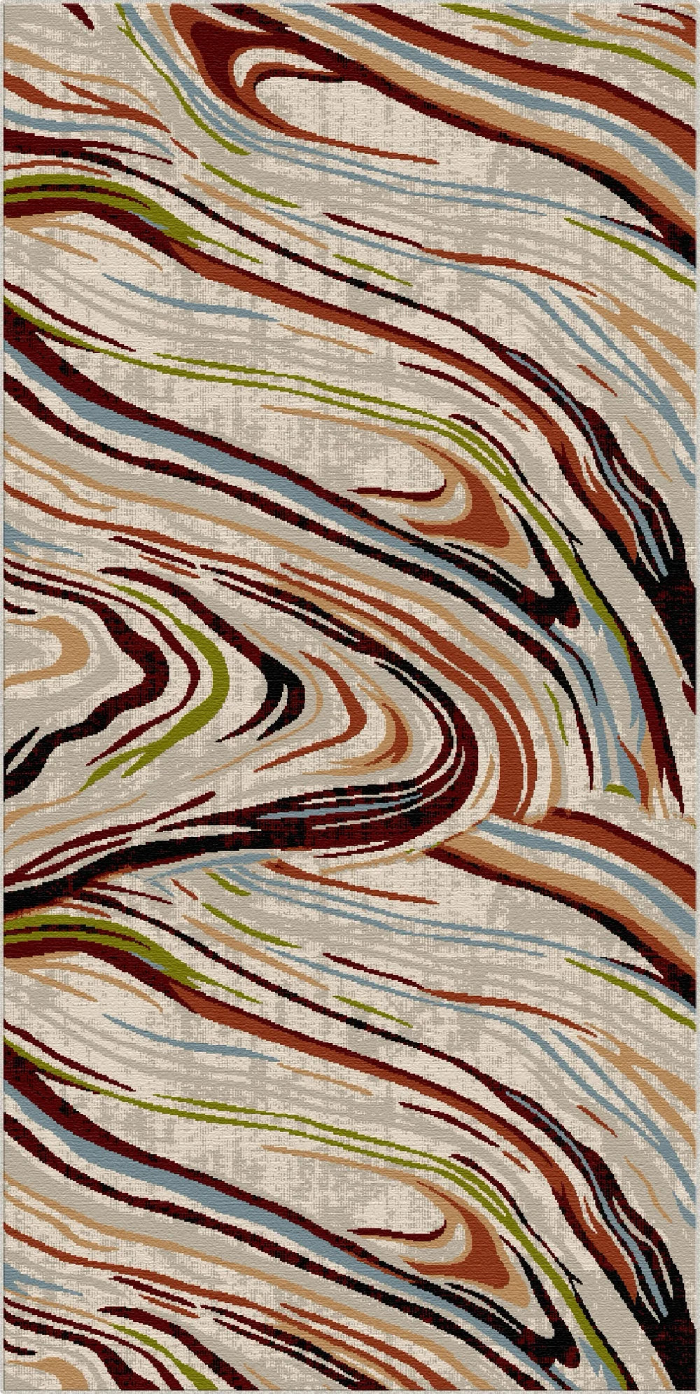 Florence Art Abstract Washable Rug