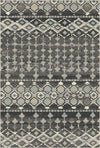 Sonora Charcoal Tribal Geometric Washable Rug Anthracite