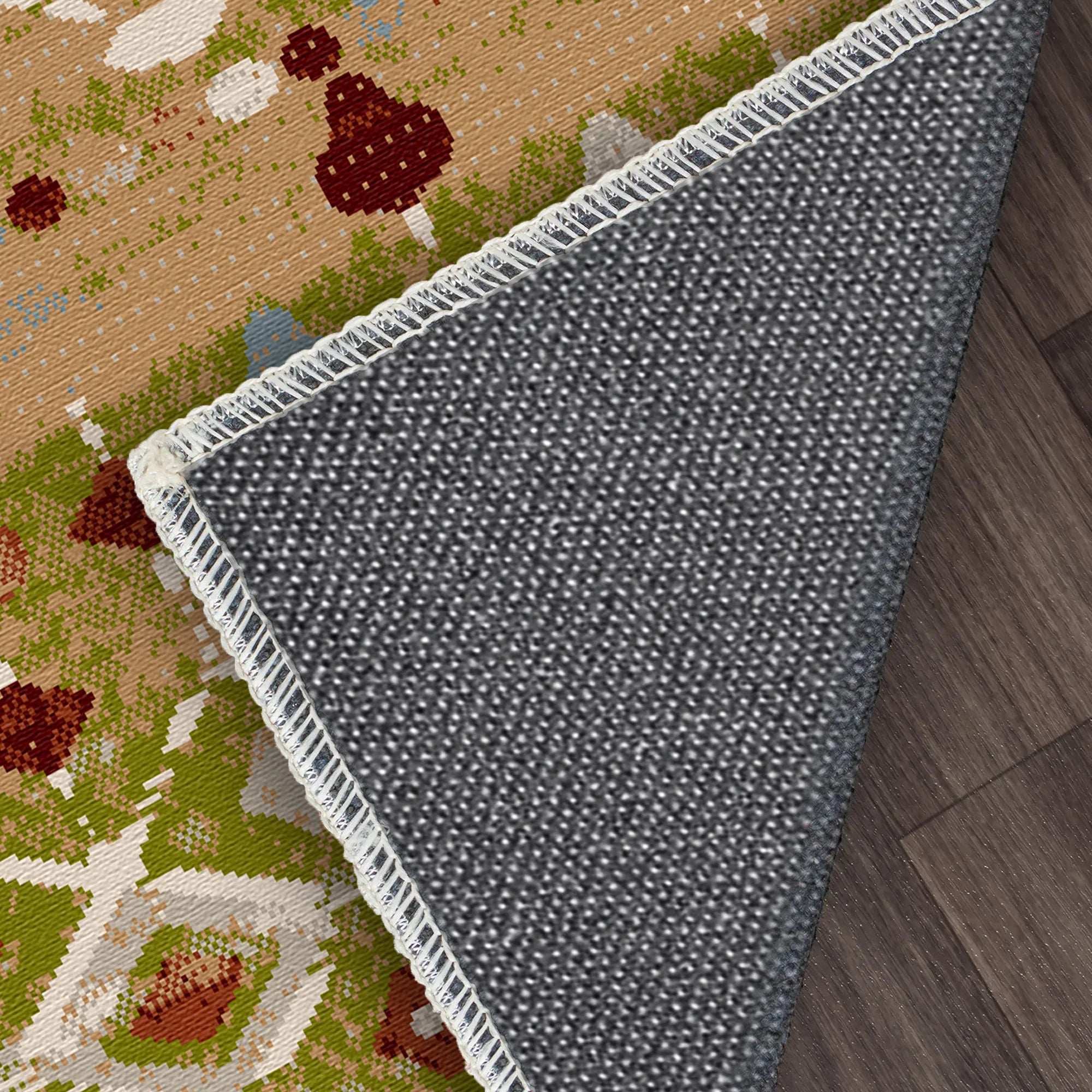 Tucson Olive Tribal Geometric Washable Rug