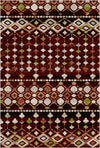 Taos Garnet Tribal Geometric Washable Rug Mystic Red