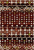 Taos Garnet Tribal Geometric Washable Rug 