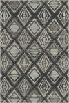 Badlands Charcoal Geometric Washable Rug Anthracite