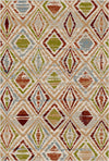 Mojave Sand Geometric Washable Rug Beige