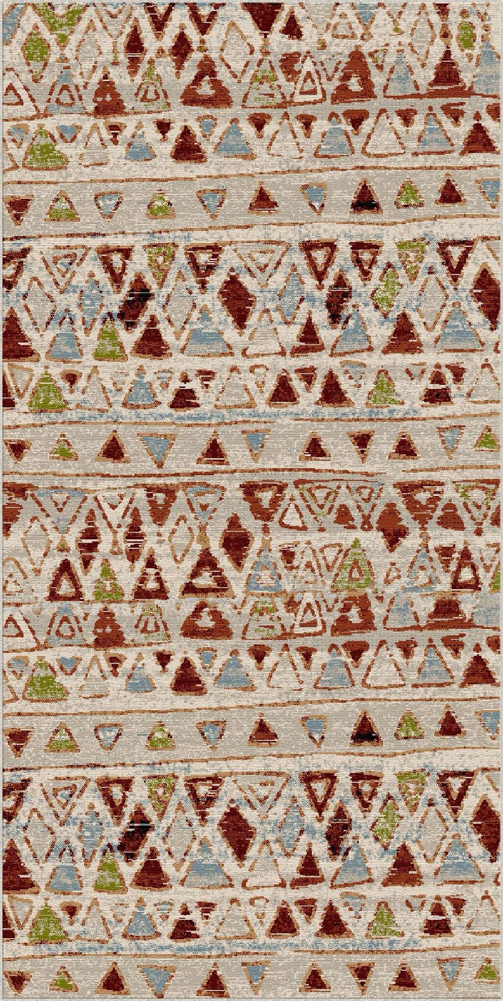 Kenai Cream Tribal Washable Rug