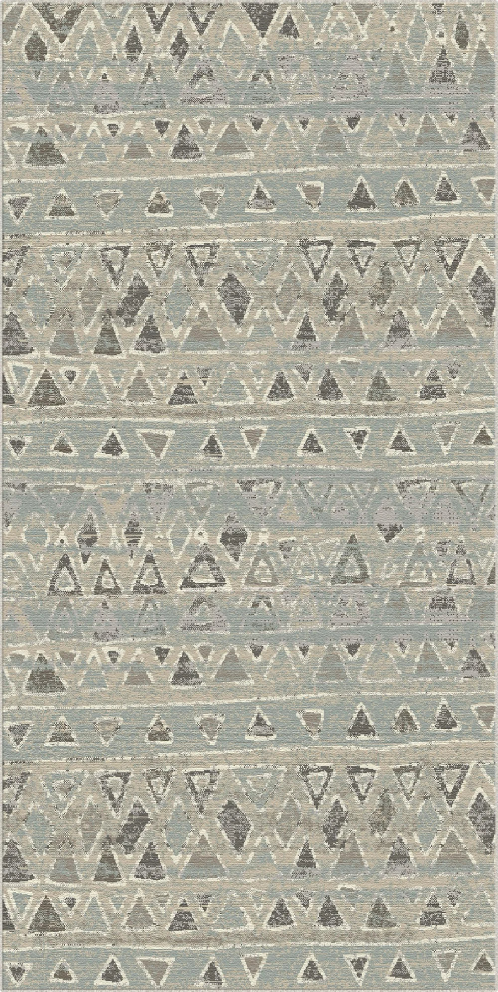 Sitka Slate Tribal Washable Rug