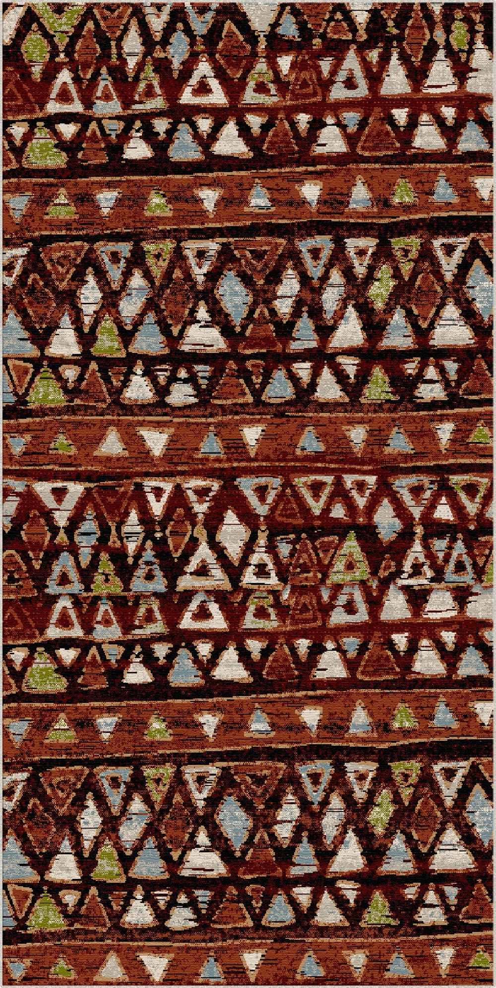 Klondike Rust Tribal Washable Rug