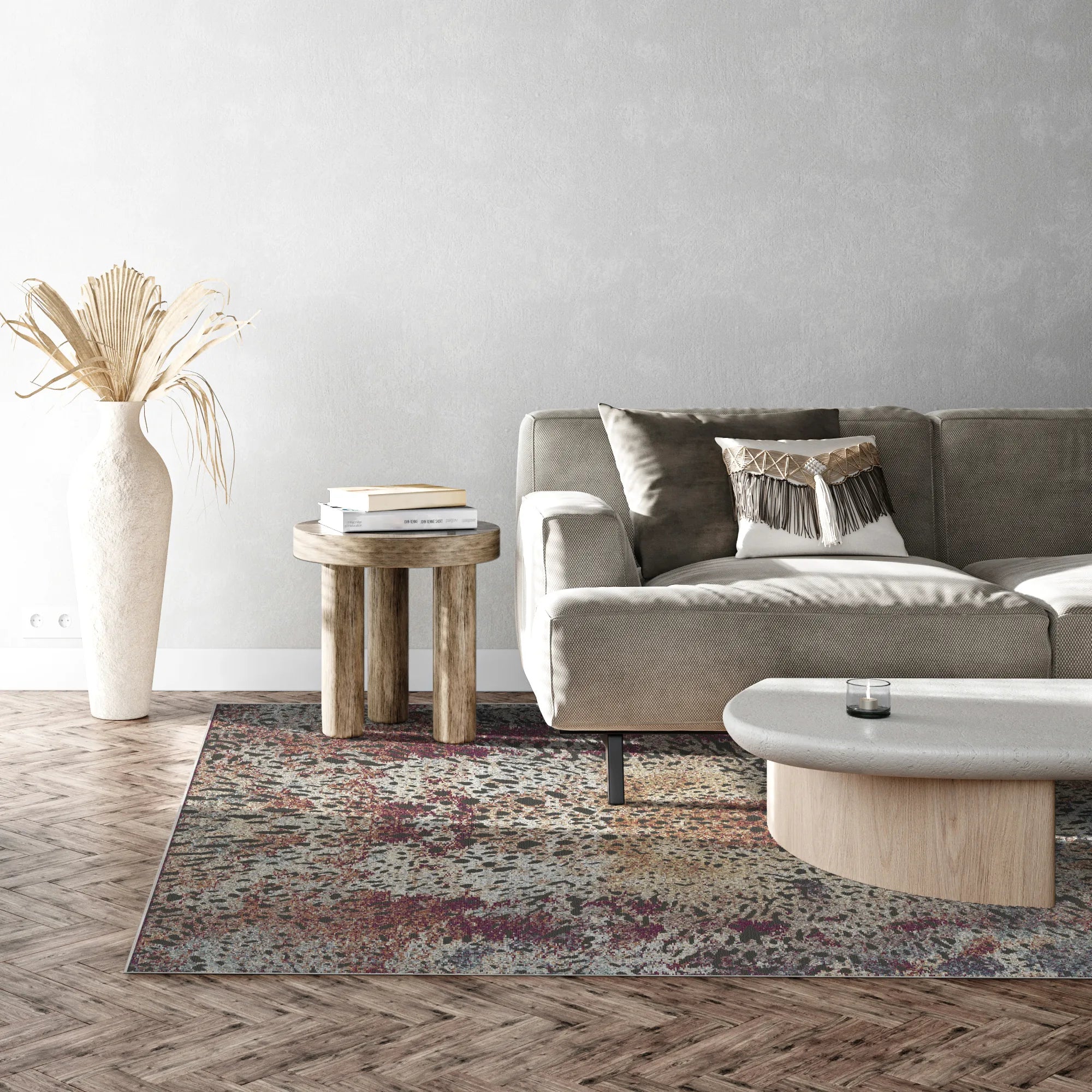 Bohemian Distressed Leopard Rug