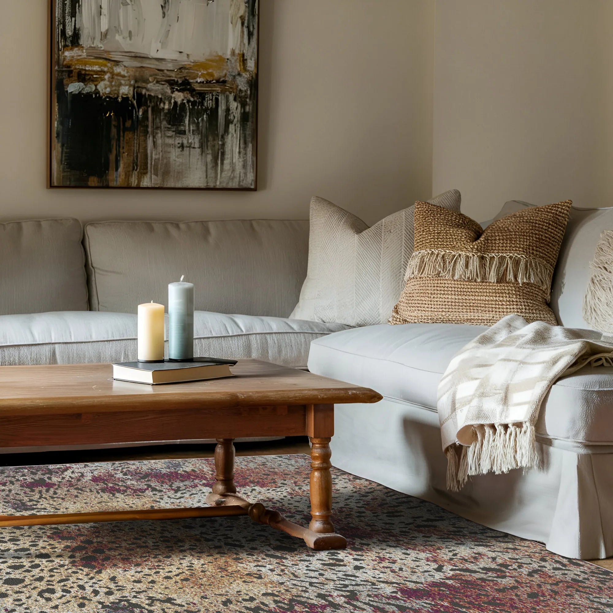 Bohemian Distressed Leopard Rug