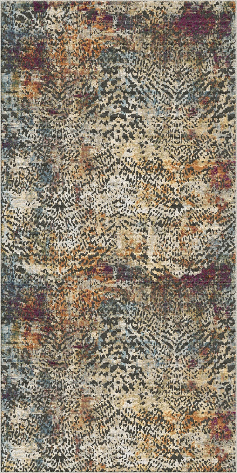 Rustic Abstract Tribal Animal Rug