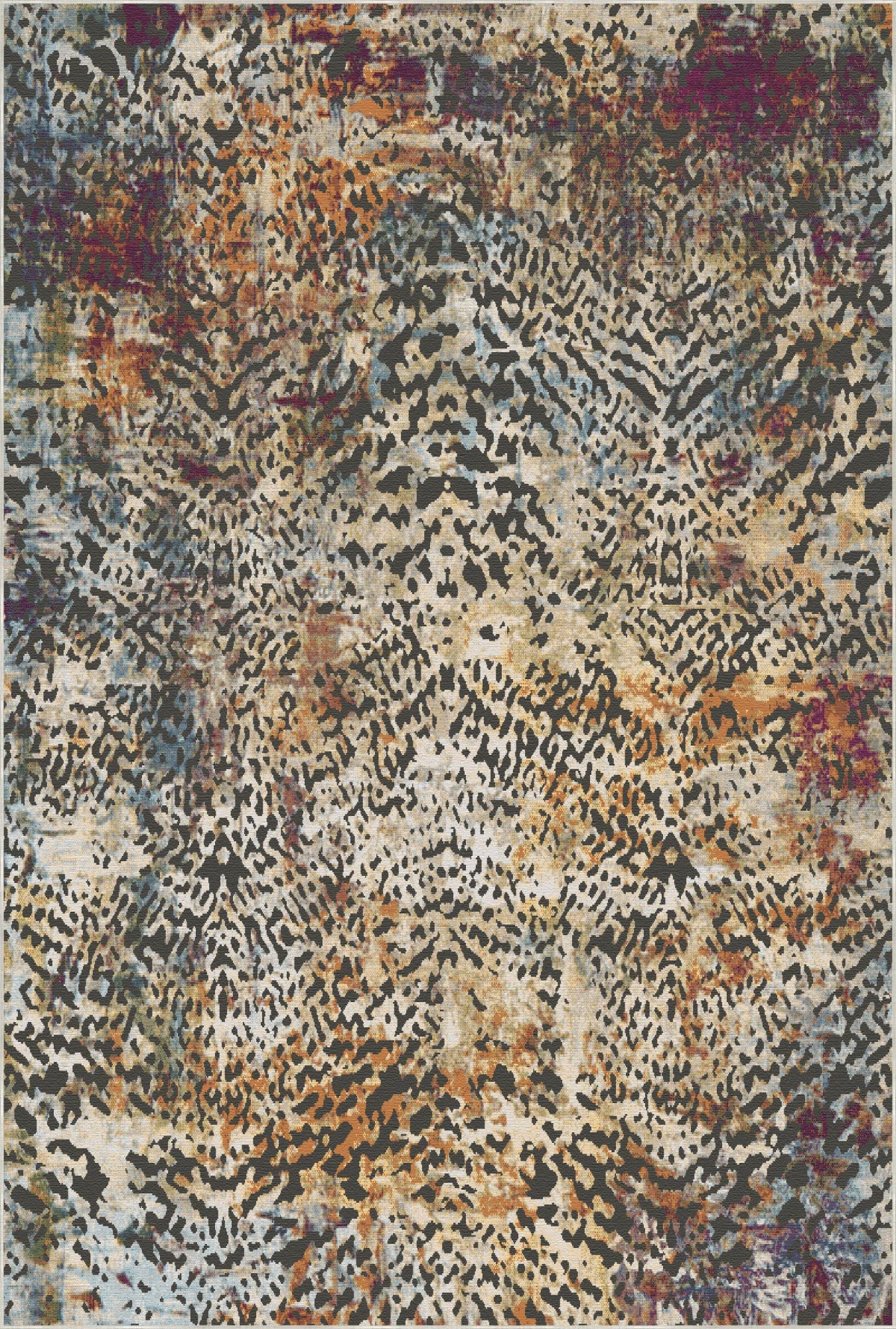 Rustic Abstract Tribal Animal Rug