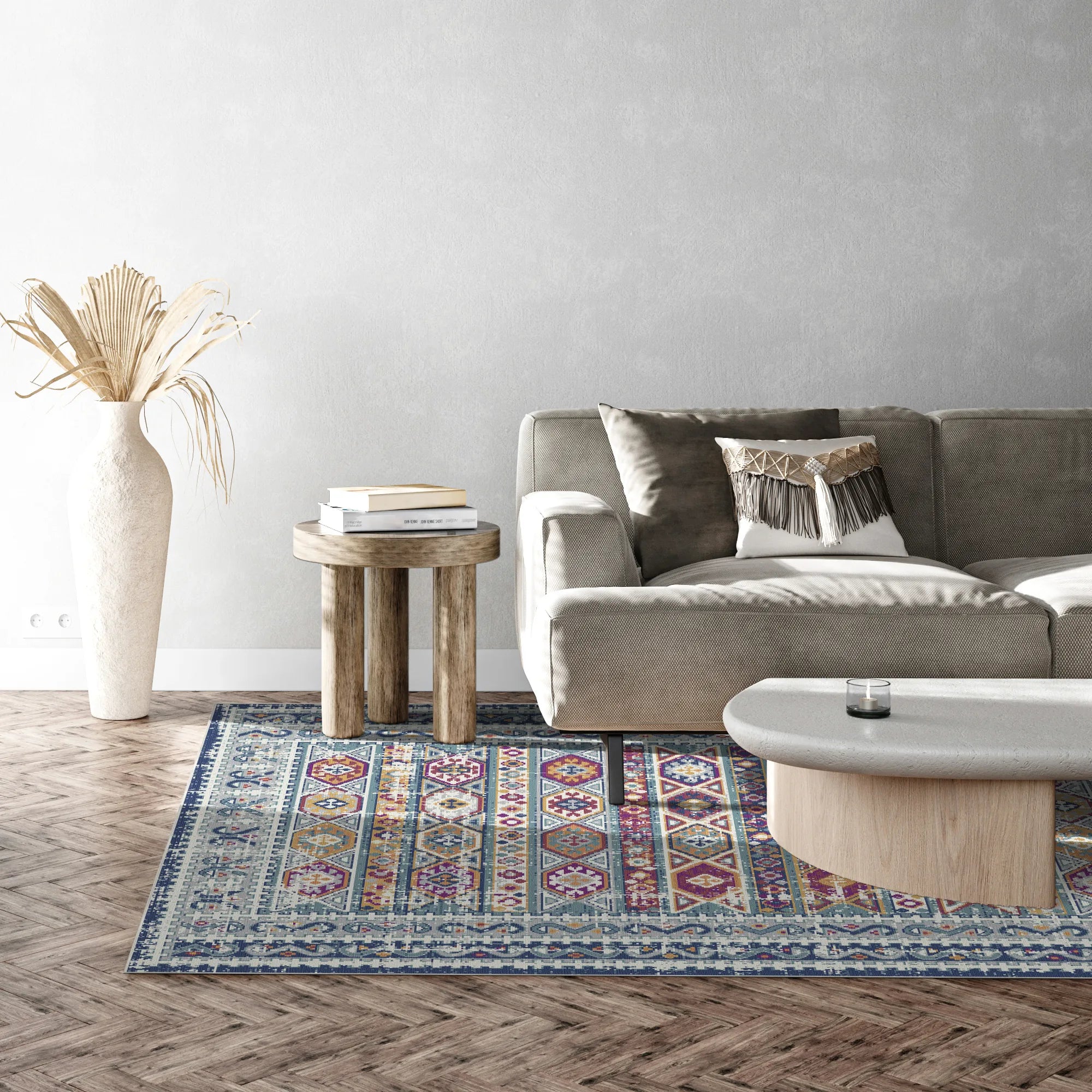 Caspian Folklore Medallion Washable Rug