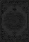 Toledo Black Traditional Washable Rug Black