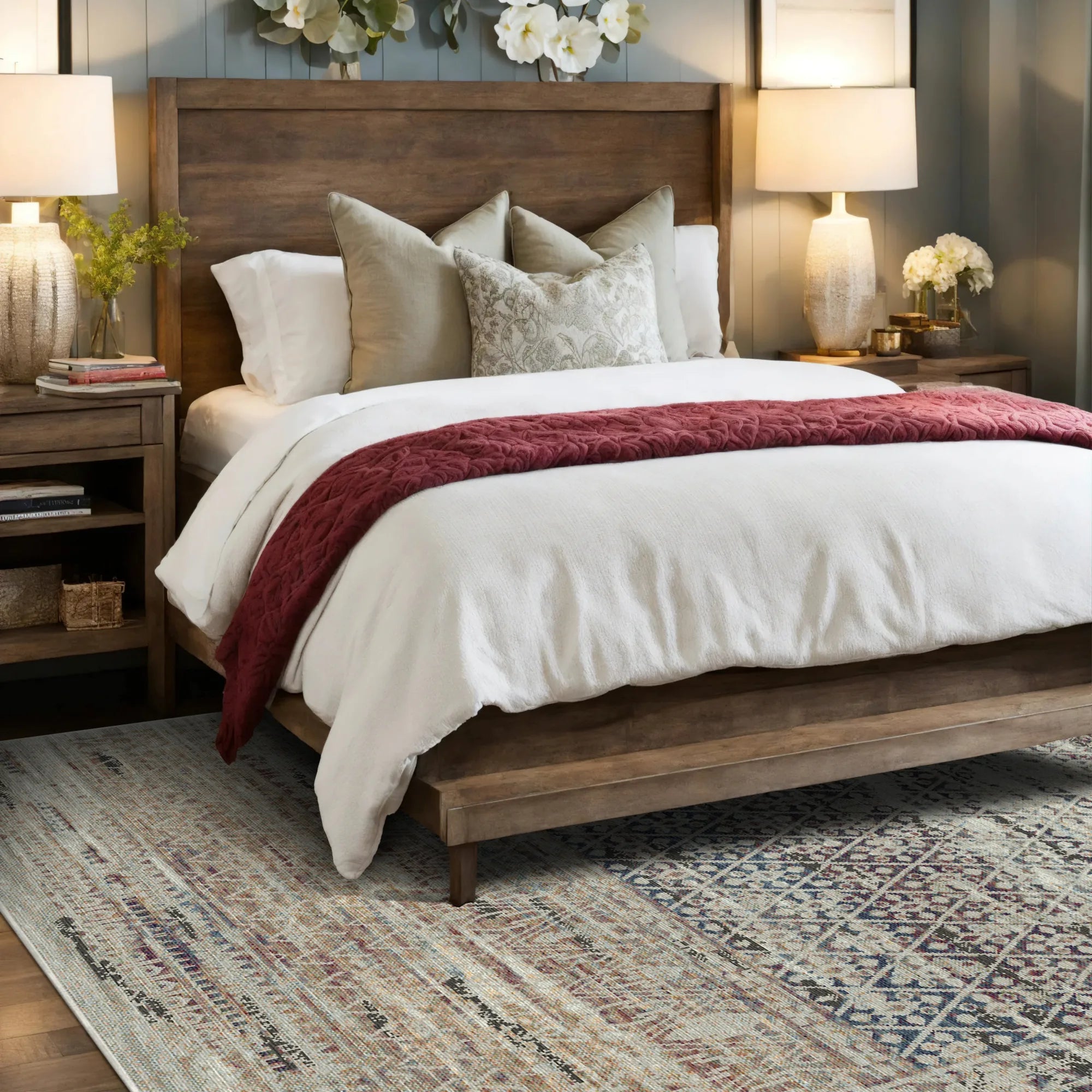 Lucca Mist Transitional Washable Rug