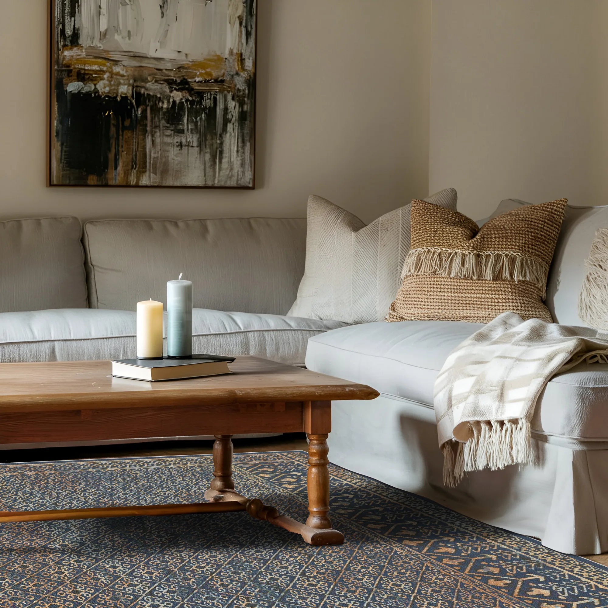 Venice Night Transitional Washable Rug