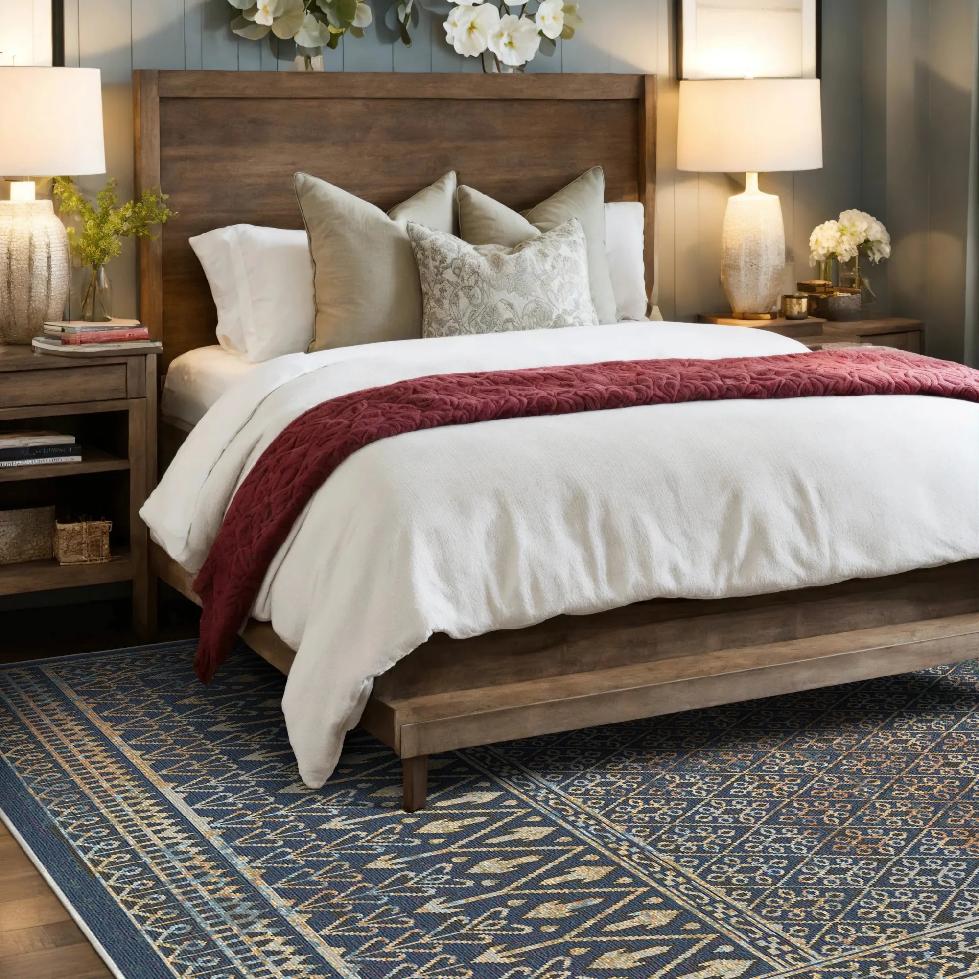 Venice Night Transitional Washable Rug