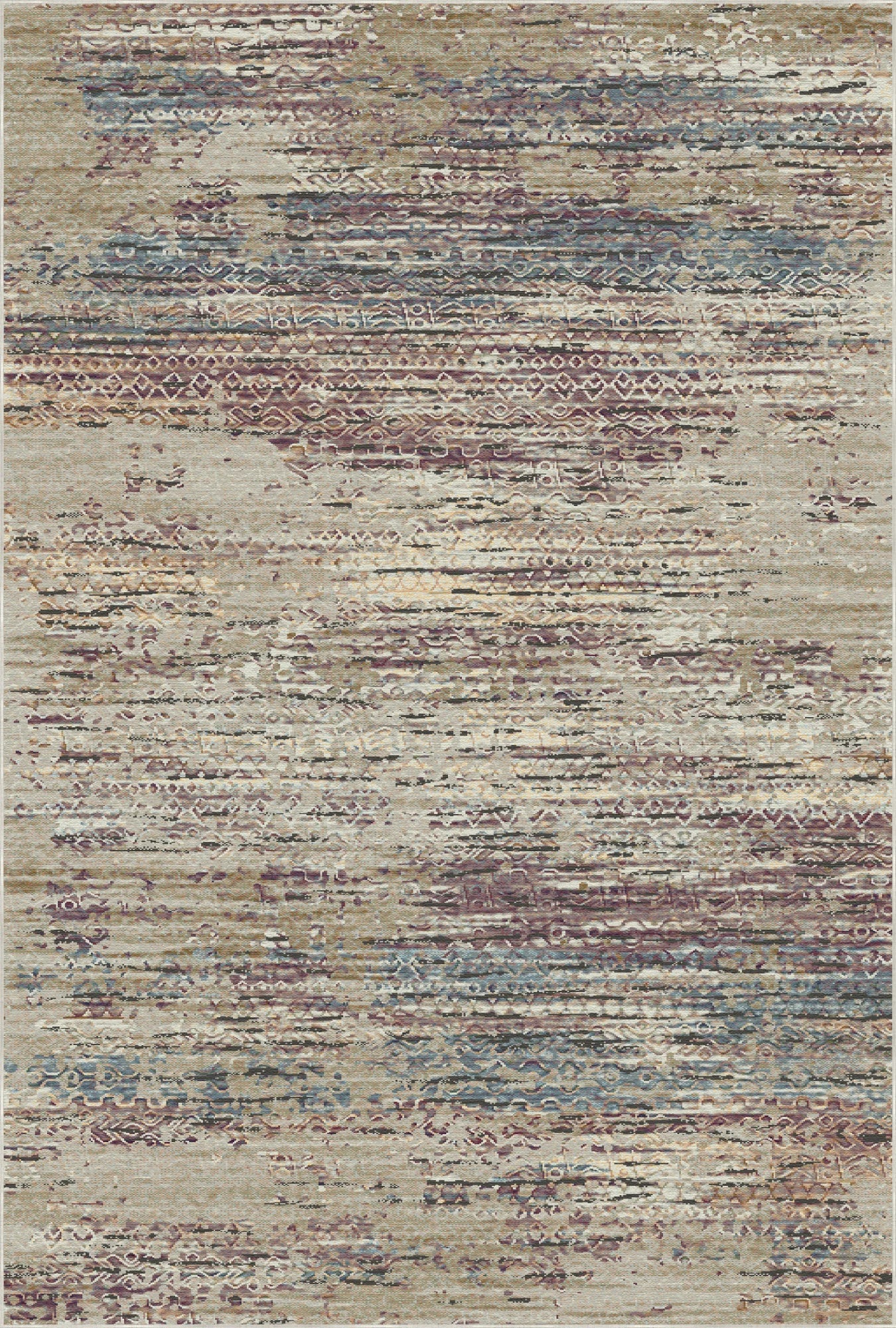 Como Abstract Washable Rug