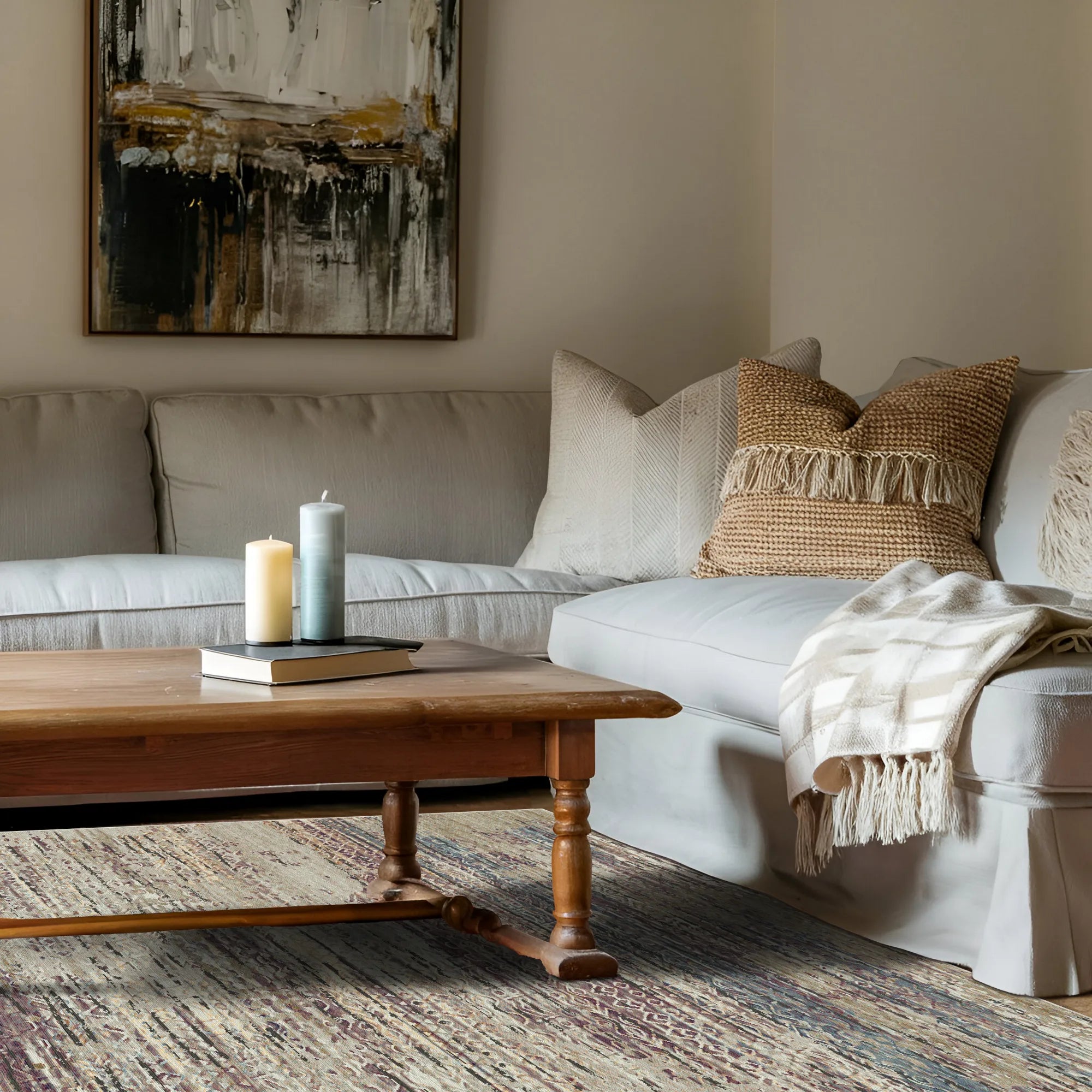 Como Abstract Washable Rug