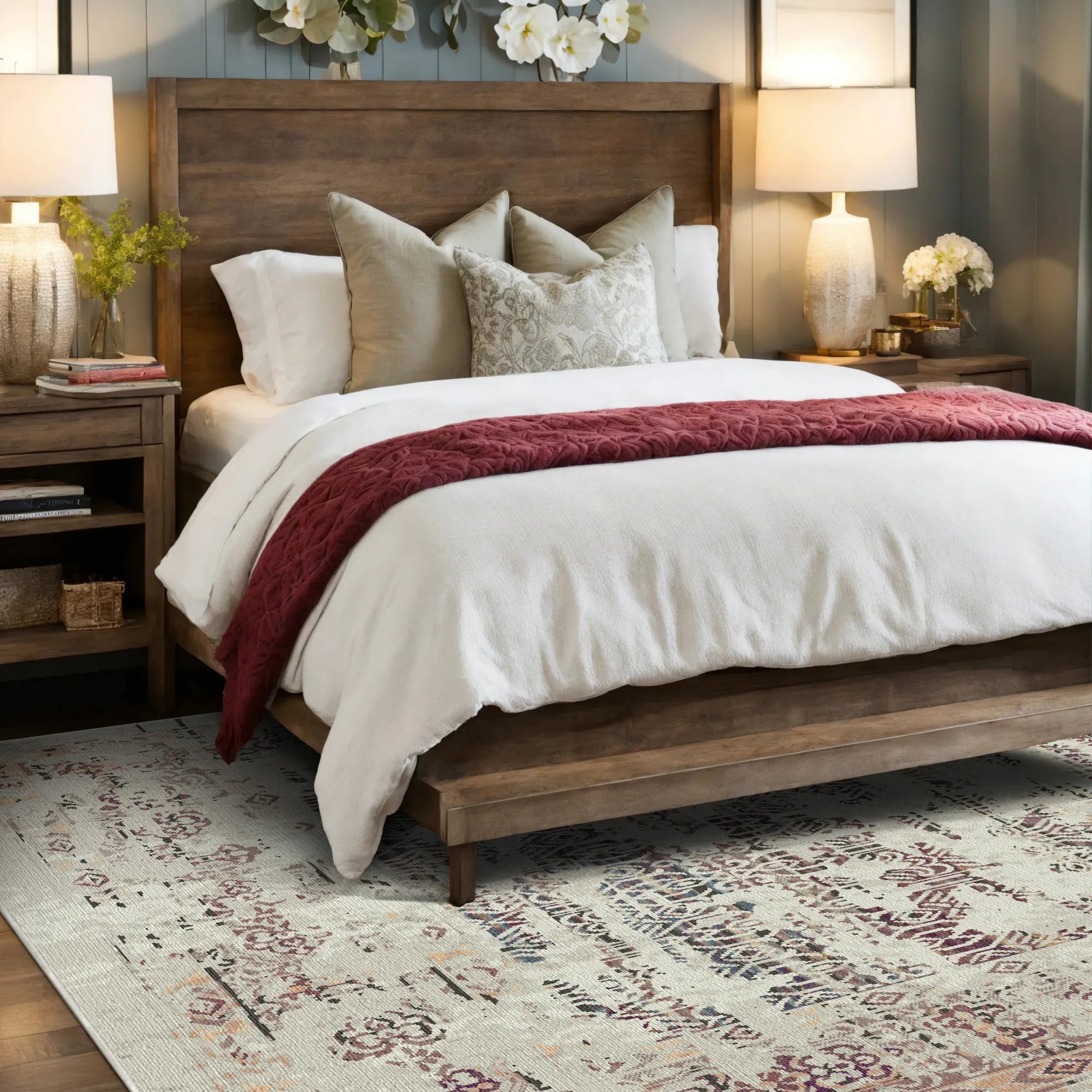 Florence Pearl Transitional Washable Rug