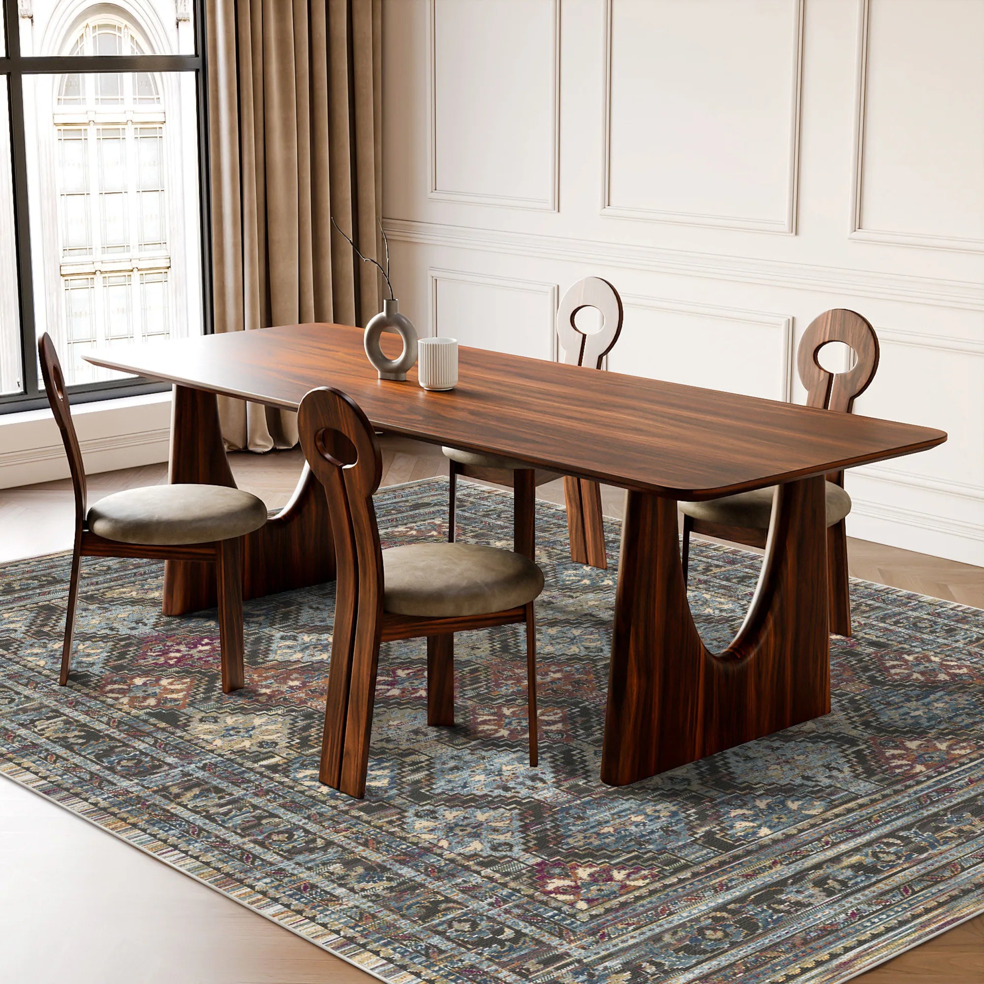 Palermo Jewel Traditional Washable Rug