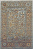 Samarkand Blue Traditional Washable Rug 