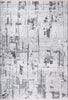 Steel Mist Grey Abstract Rug 