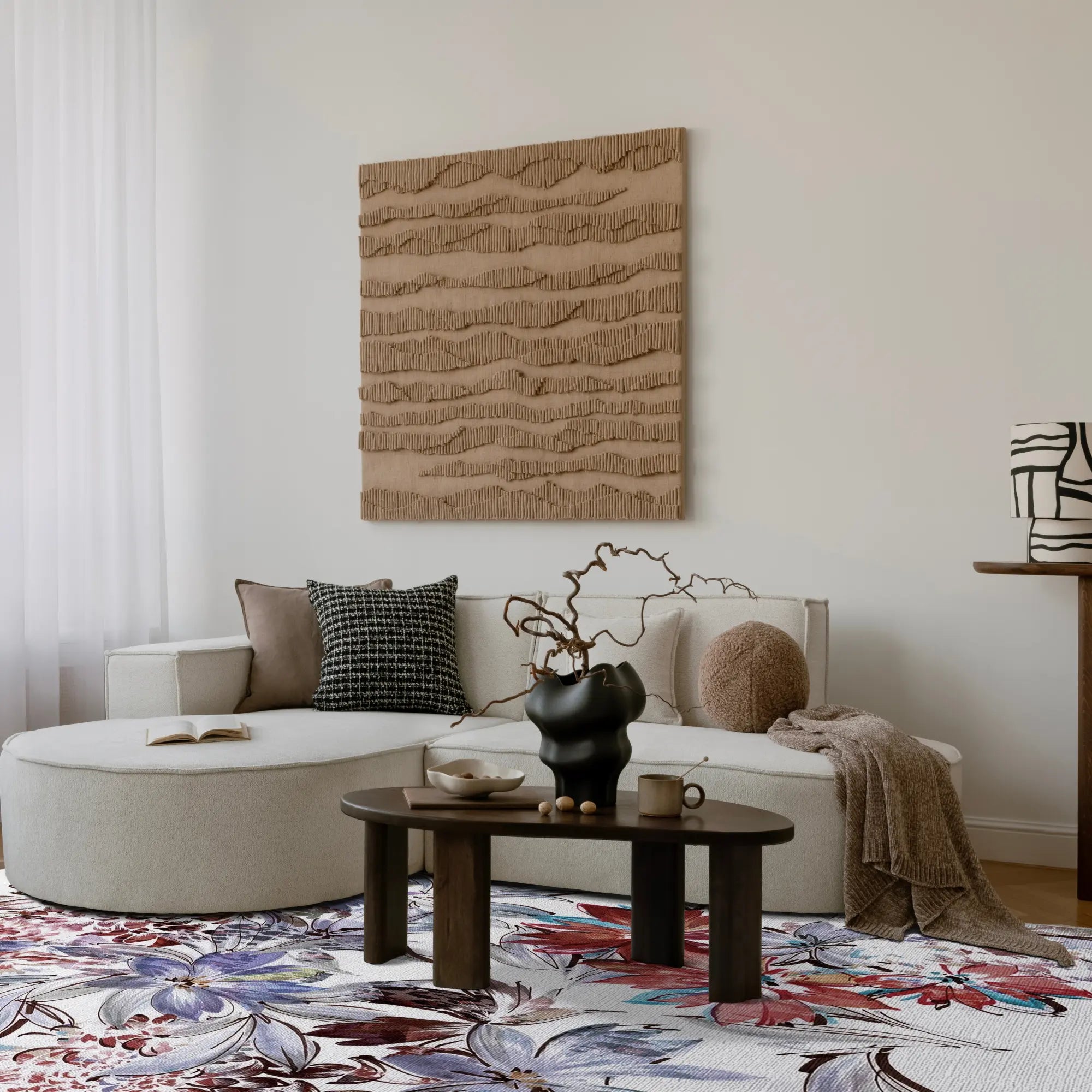 Modern Floral Artistic Bloom Rug