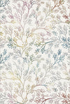 White Pastel Botanical Sprig Rug White