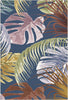 Navy Blue Exotic Tropical Rug 